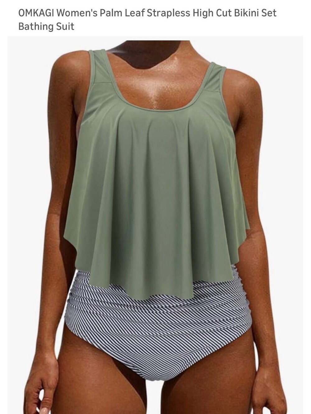 Omkagi Women’s XXL Palm Leaf Bikini Set NWOT